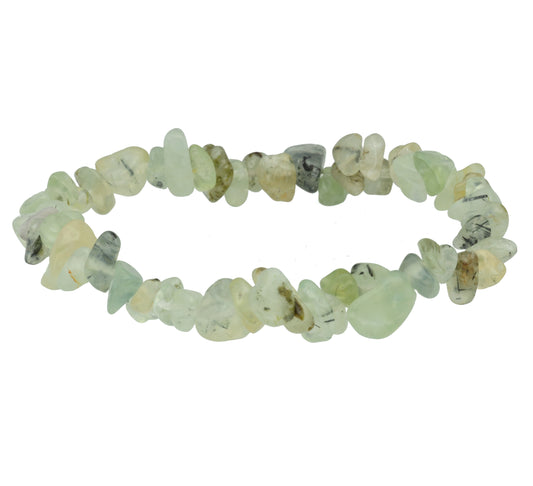 Prehnite chip bracelet
