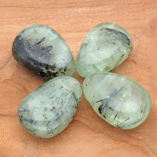 Prehnite drop pendant
