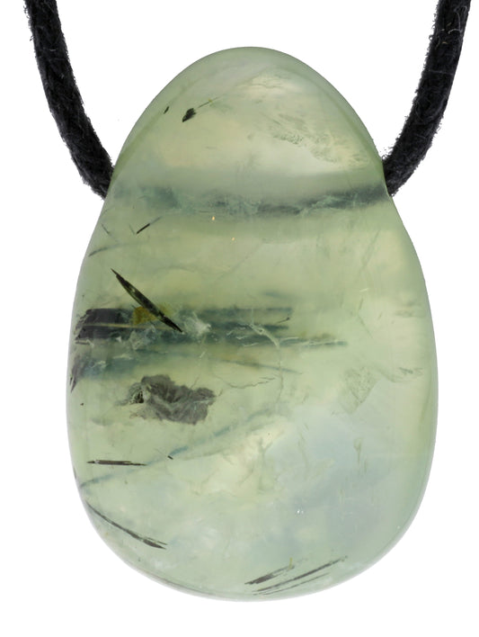 Prehnite drop pendant