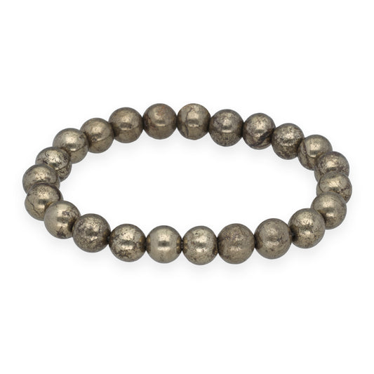 Pyrite bead bracelet | 8 mm