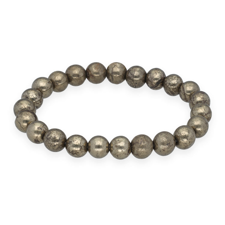 Pyrite bead bracelet | 8 mm