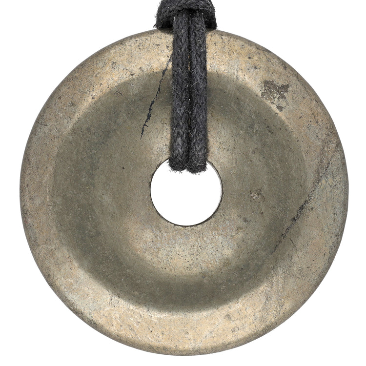 Pyrite Donut | 40 mm Pendant + Cotton Cord