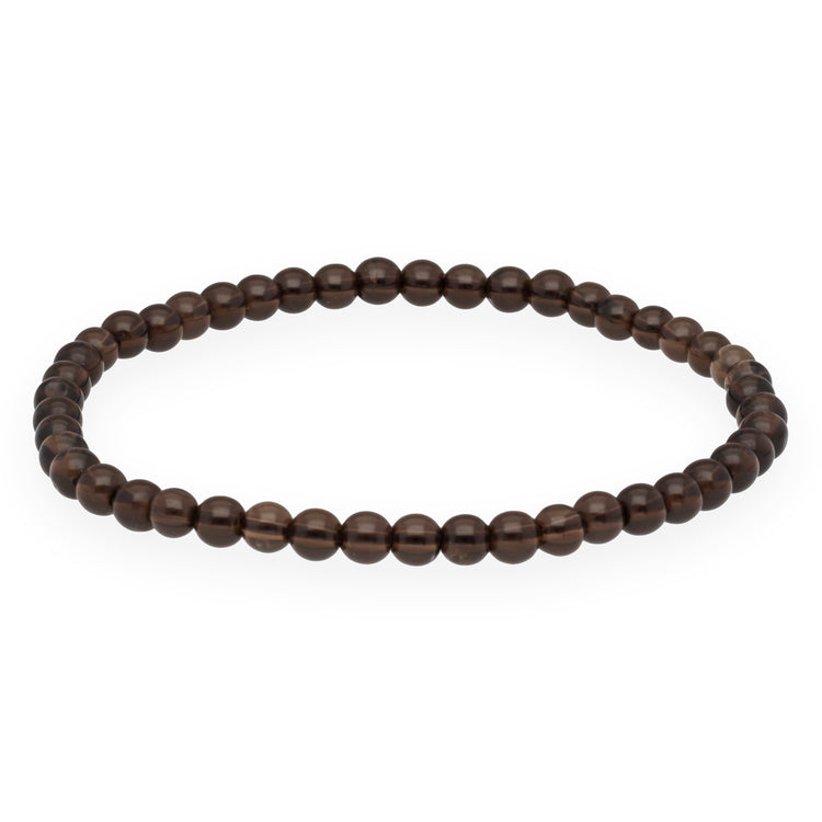 Smoky quartz mini ball bracelet | 4 mm