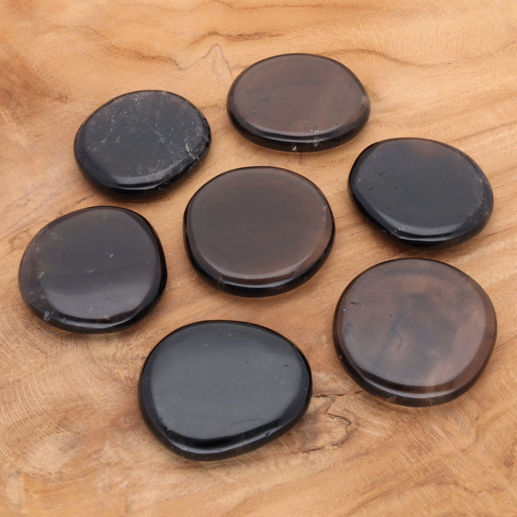 Smoky quartz disc stone