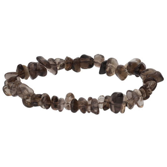 Smoky quartz chip bracelet