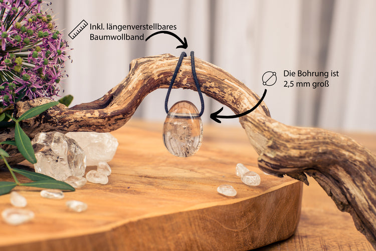 Smoky quartz drop pendant