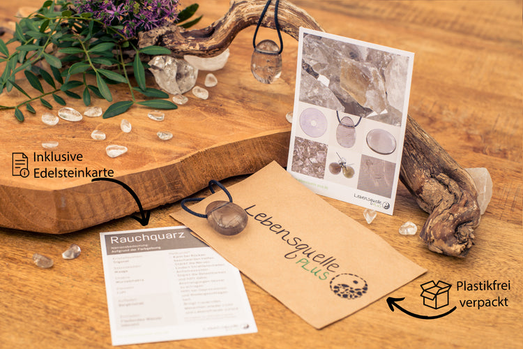 Smoky quartz drop pendant