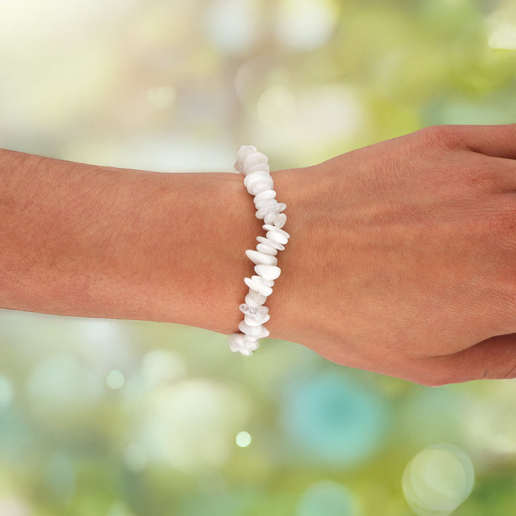 Rainbow Moonstone Chip Bracelet