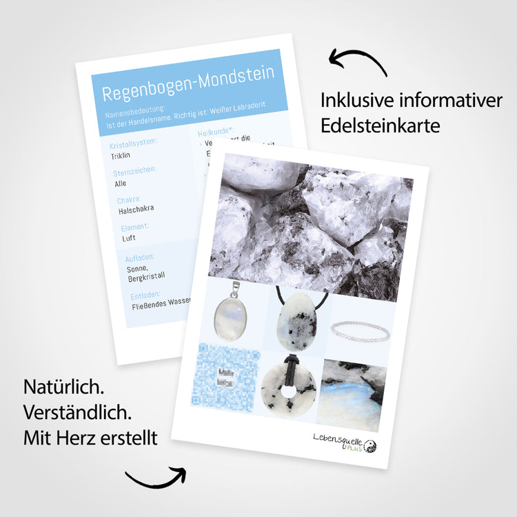 Regenbogen-Mondstein Trommelstein