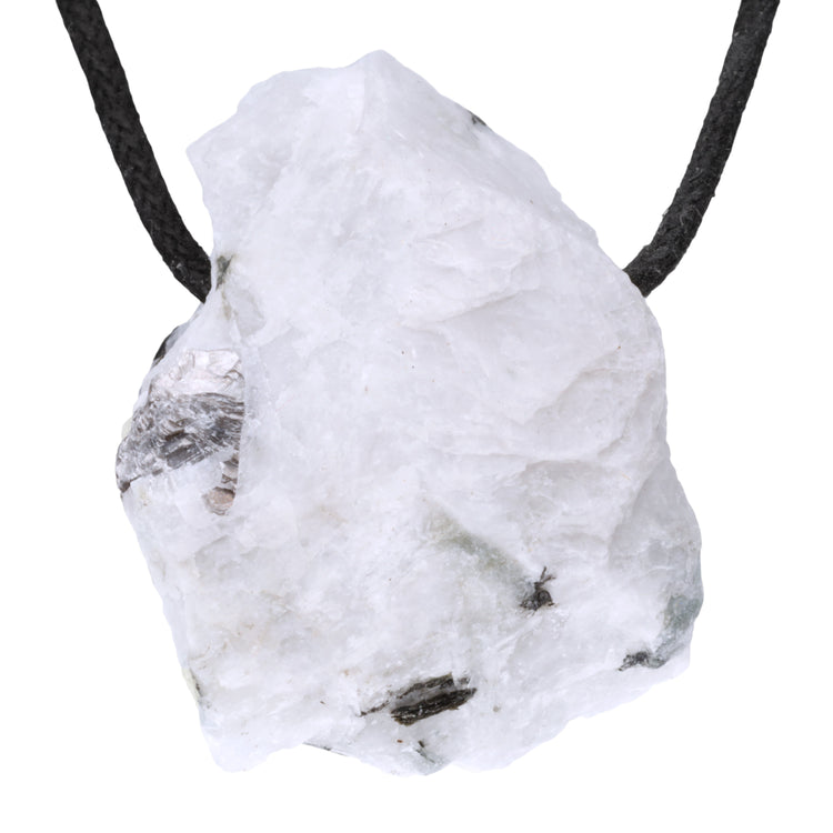 Rainbow Moonstone Rough Stone Pendant