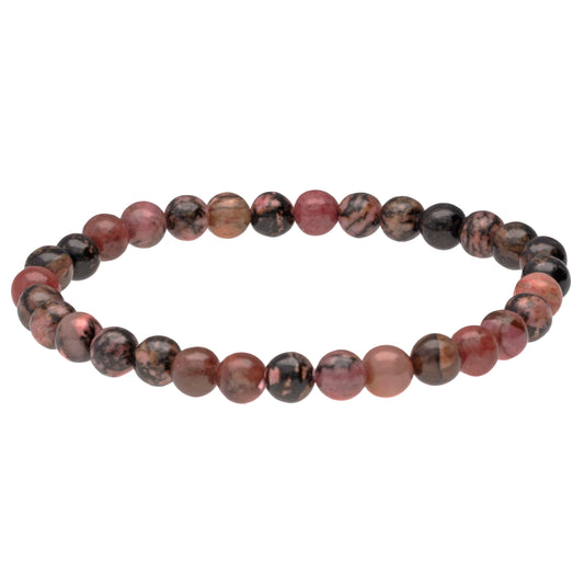 Rhodonite bead bracelet | 6 mm