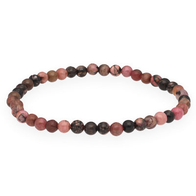 Rhodonite Mini Bead Bracelet | 4 mm