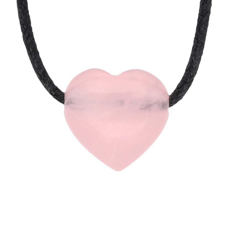 Heart pendant "Golden Triangle" Amethyst + Rock Crystal + Rose Quartz