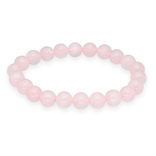 Rose quartz bead bracelet | 8 mm