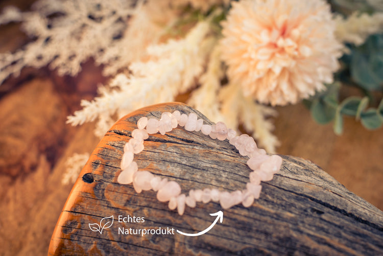 Rosenquarz Splitterarmband