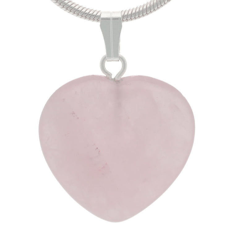 Rose quartz heart pendant | 2x2cm