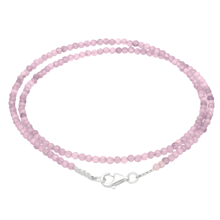 Emerald pearl necklace faceted | 45 cm + clasp