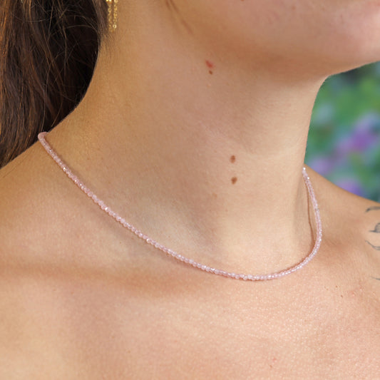 Emerald pearl necklace faceted | 45 cm + clasp