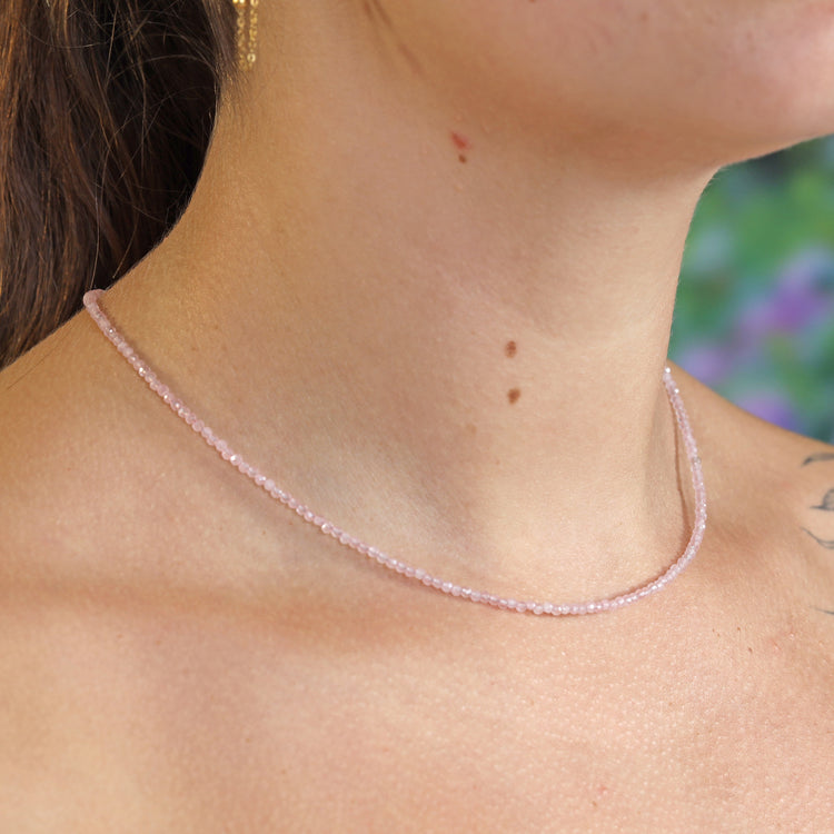 Emerald pearl necklace faceted | 45 cm + clasp