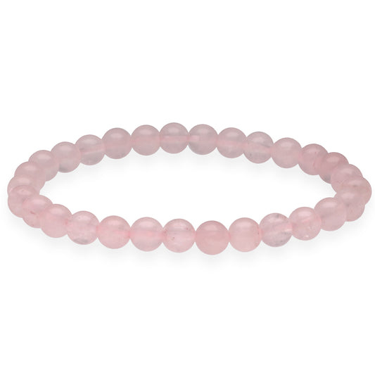Rose quartz bead bracelet | 6 mm