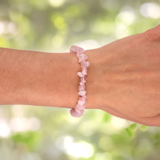 Rosenquarz Splitterarmband