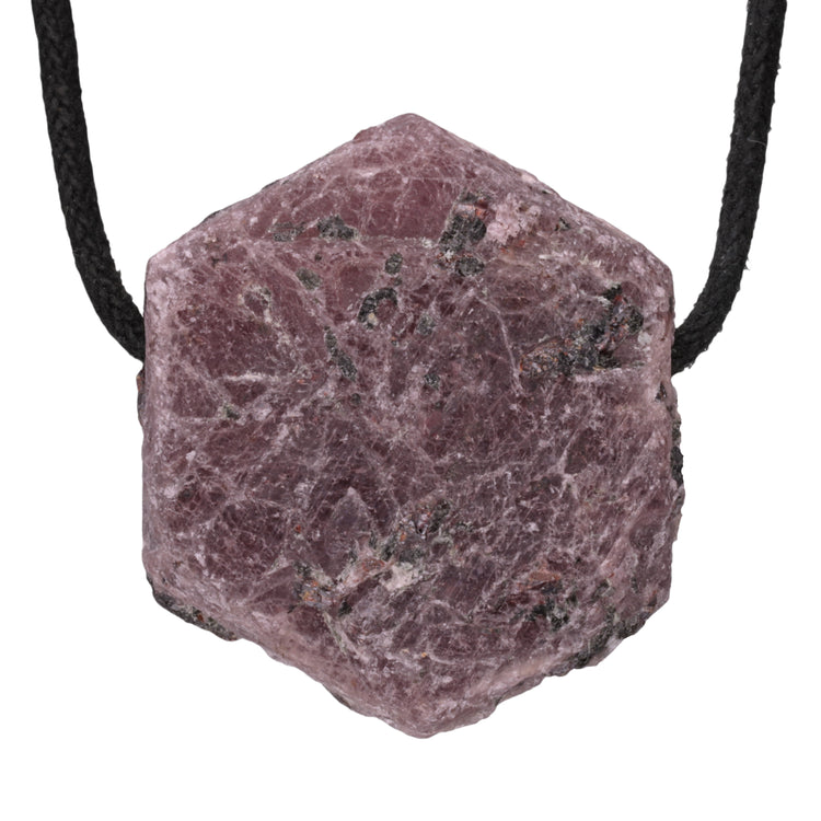 Ruby rough stone pendant