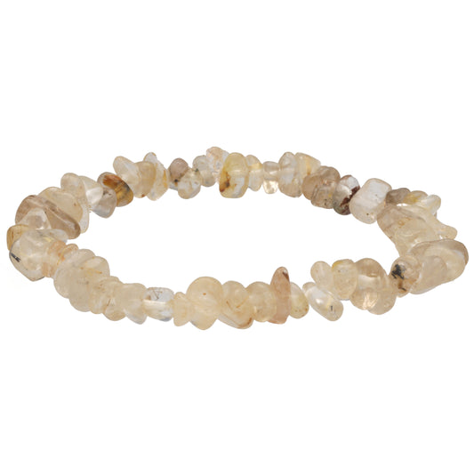Rutilated quartz chip bracelet