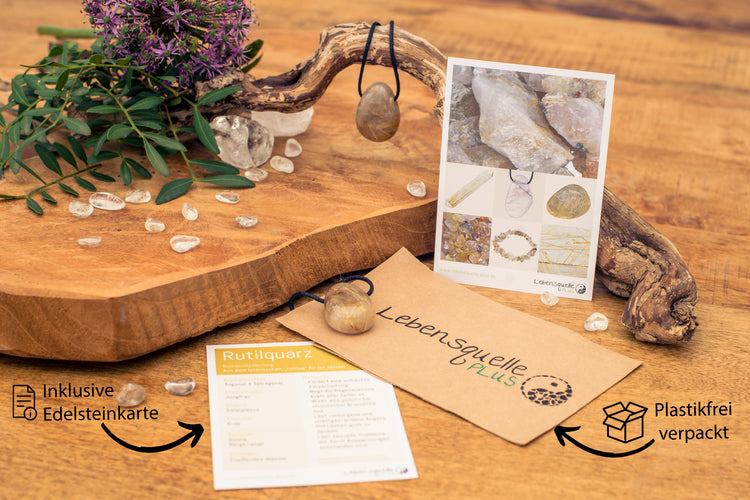 Rutilquarz Tropfenanhänger