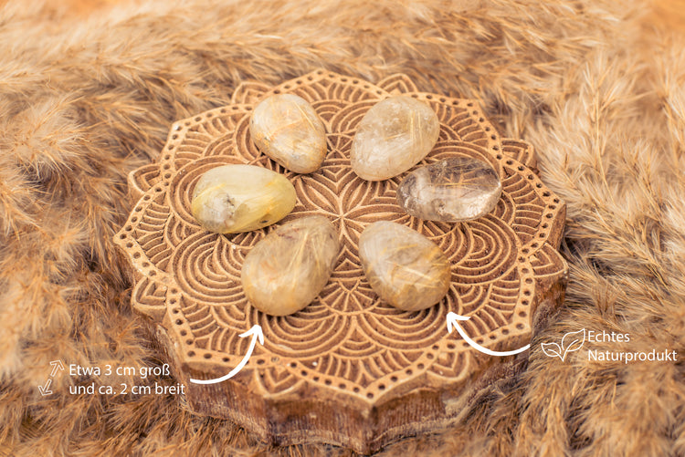 Rutilated quartz drop pendant