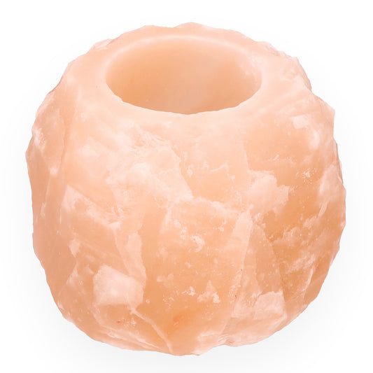 Salt crystal tealight holder