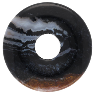 Sardonyx Donut Pendant | 30 mm Pendant + Cotton Cord