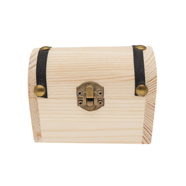 Set of 2 wooden treasure chests