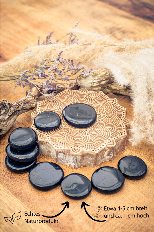 Tourmaline, black (Schorl) disc stone