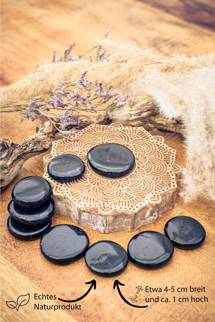 Tourmaline, black (Schorl) disc stone