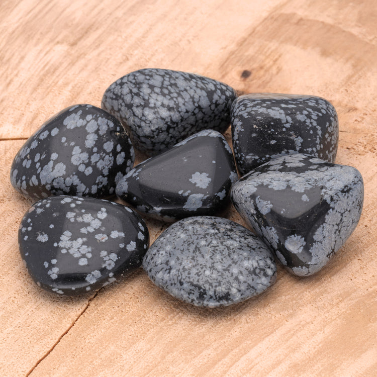 Schneeflockenobsidian Trommelstein