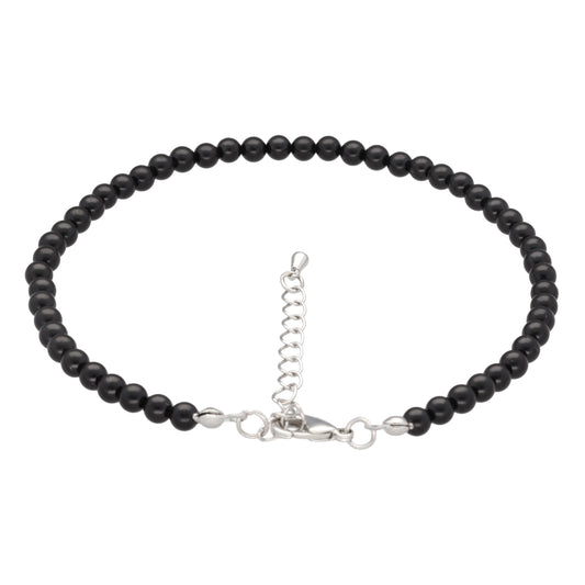 Tourmaline/Schorl anklet | 4mm