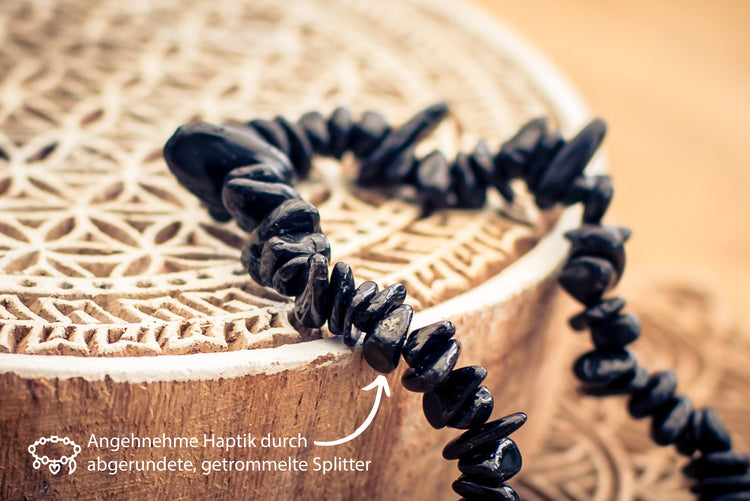 Tourmaline, black (Schörl) splinter bracelet