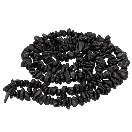 Tourmaline, black (Schörl) splinter necklace | 90cm