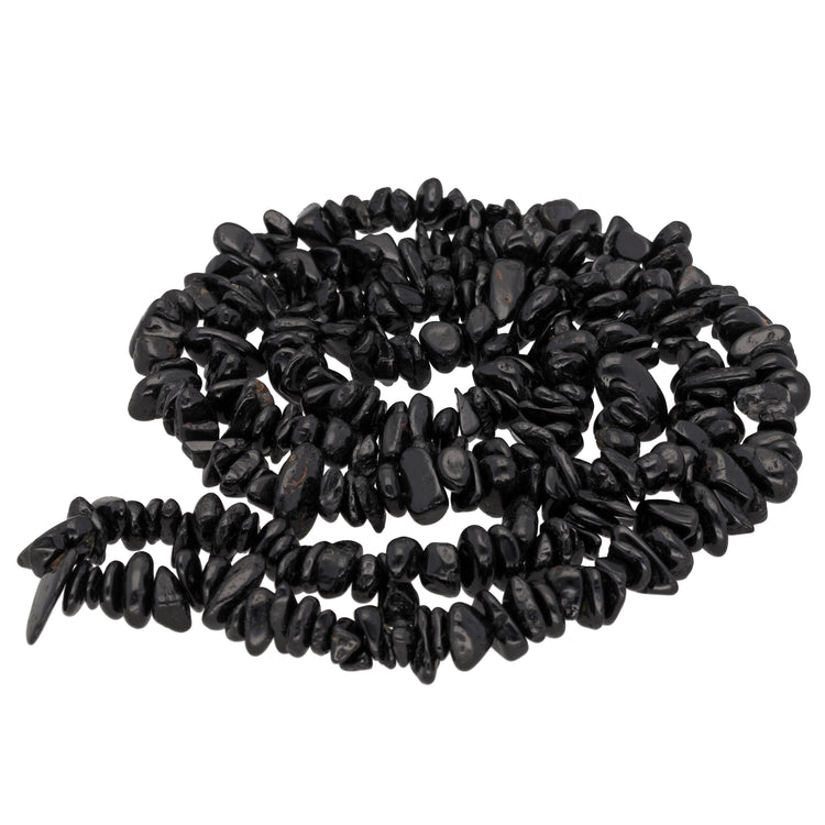 Tourmaline, black (Schörl) splinter necklace | 90cm