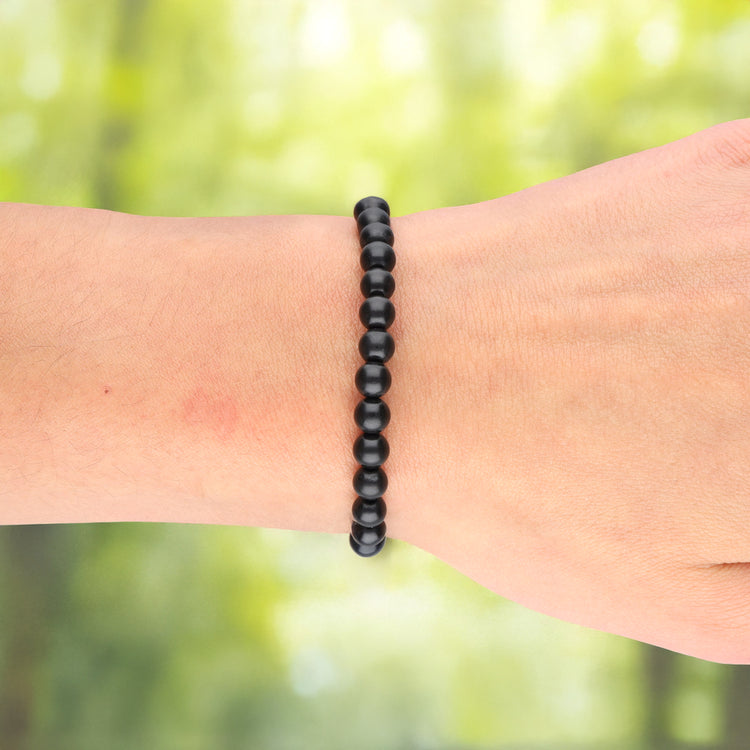 Schungit Kugelarmband | 6 mm