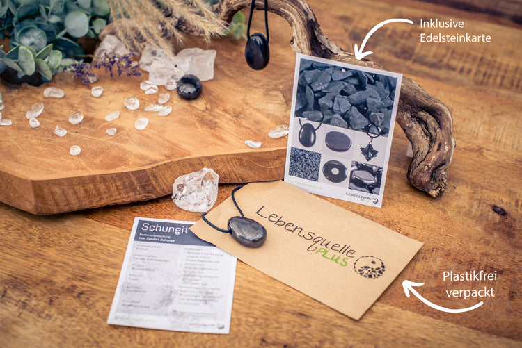 Shungite drop pendant