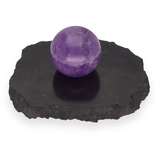 Amethyst crystal ball | Including plexiglass holder