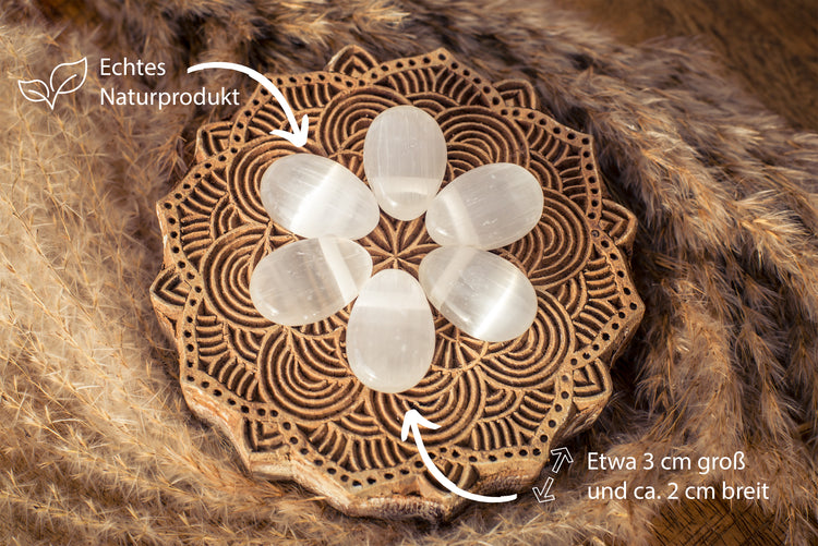 Selenite drop pendant