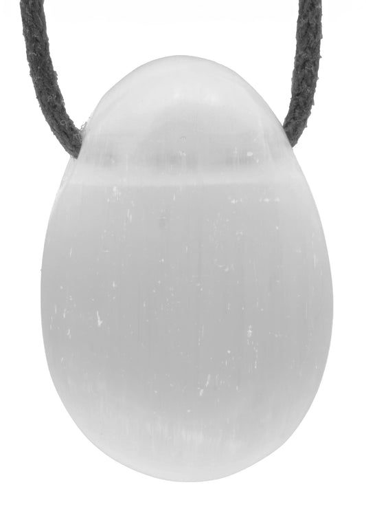 Selenite drop pendant