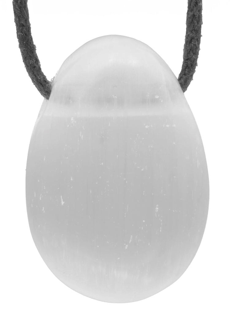 Selenite drop pendant