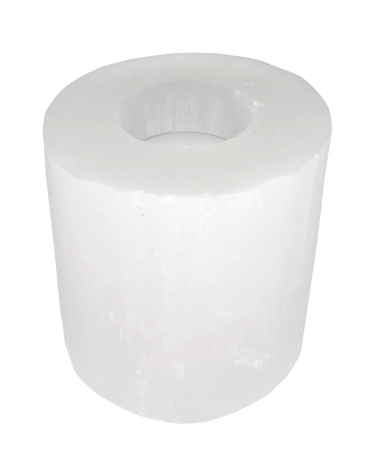 Selenite tealight holder