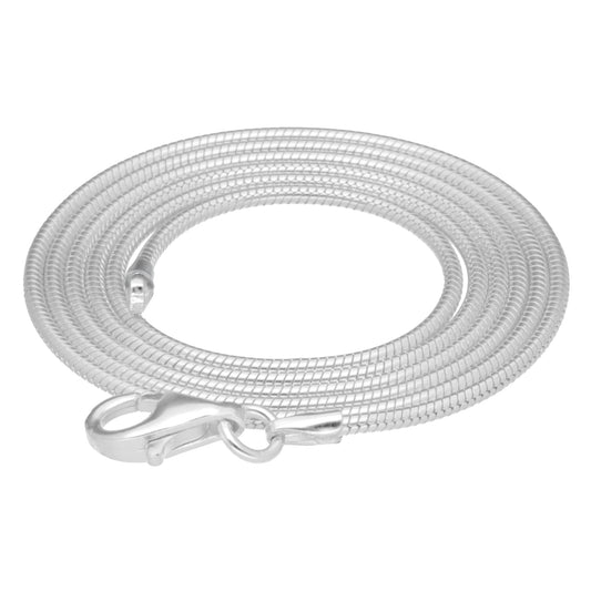 Fine silver chain made of 925 silver | 40, 45, or 50 cm | Snake chain with clasp