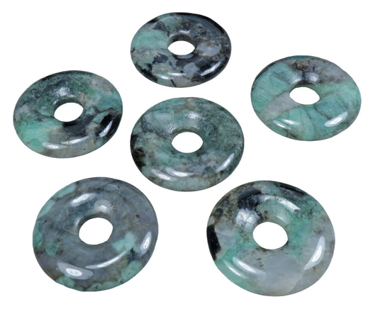 Emerald Donut | 30 mm pendant + cotton cord