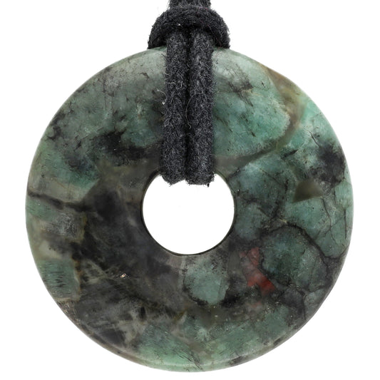 Emerald Donut | 30 mm pendant + cotton cord