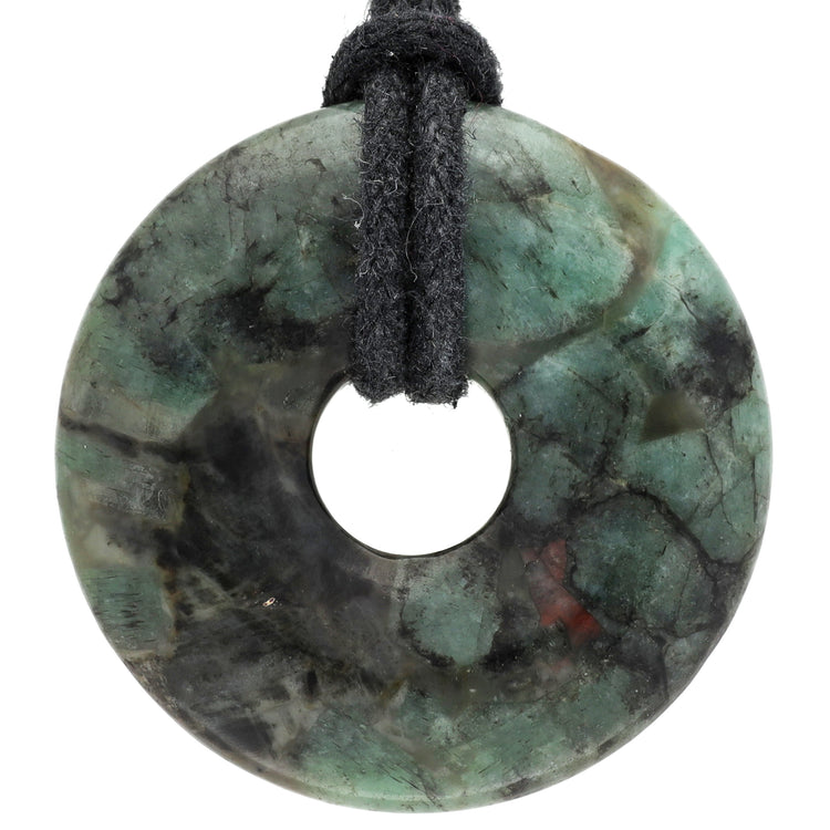 Emerald Donut | 30 mm pendant + cotton cord